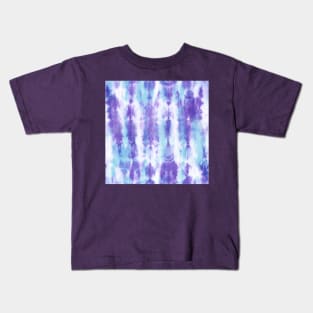 Purple and Blue Tie-Dye Pattern Kids T-Shirt